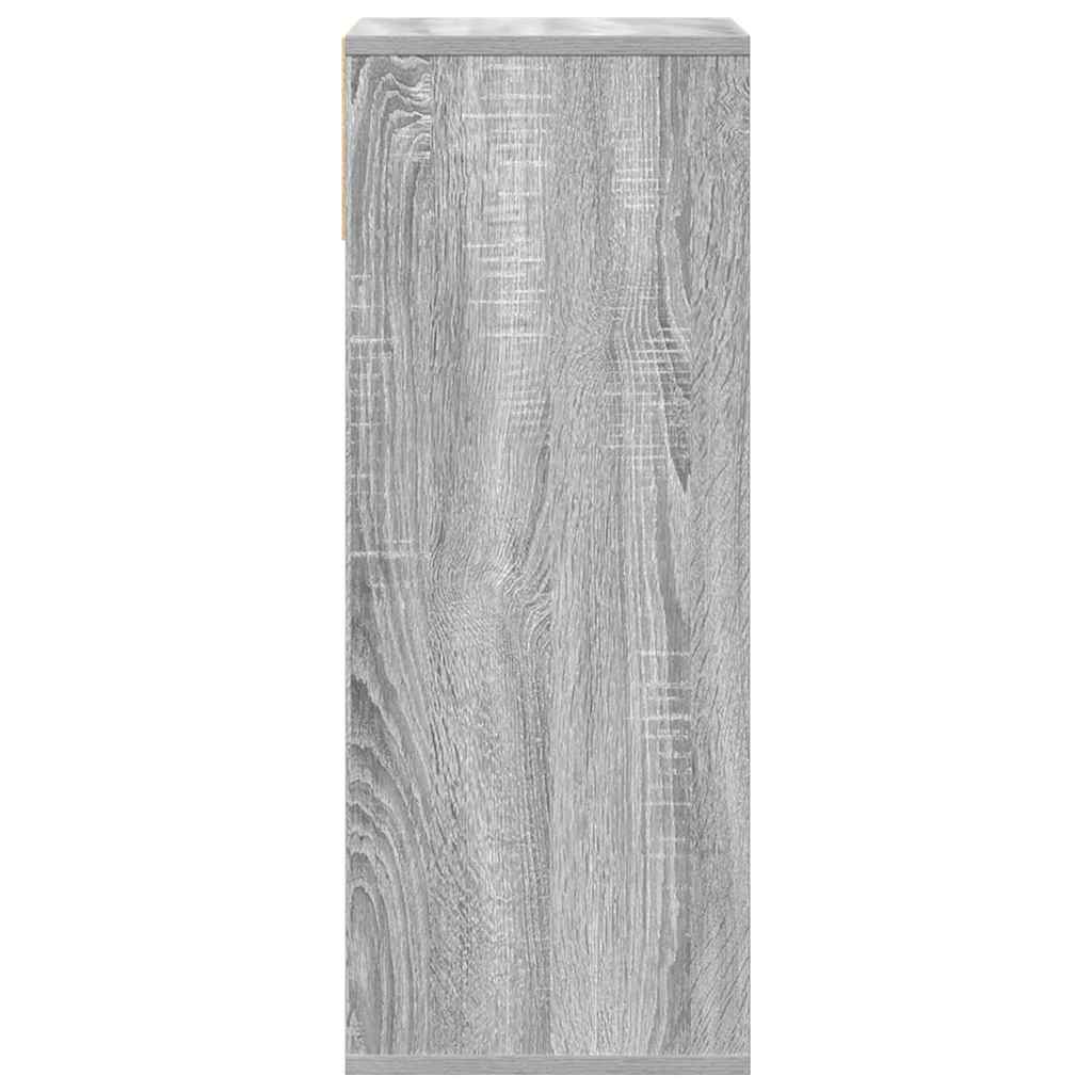 vidaXL Bibliotecă, gri sonoma, 34x31x80 cm, lemn prelucrat vidaXL Bibliotecă, gri sonoma, 34x31x80 cm, lemn prelucrat