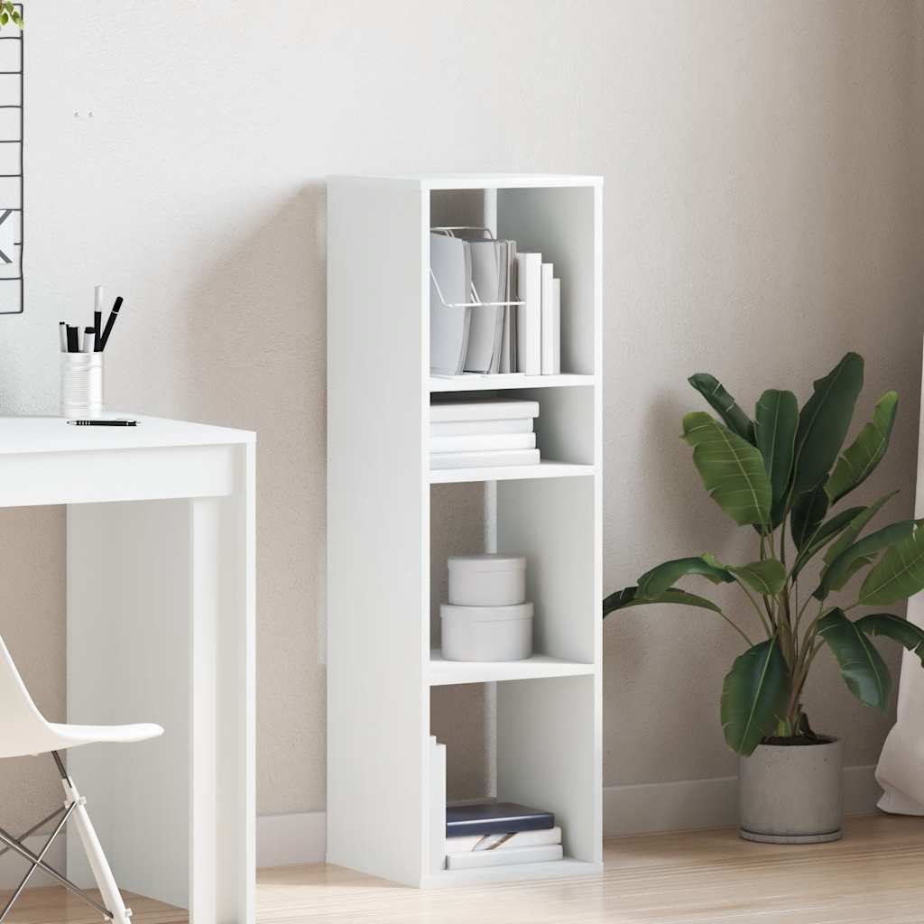 vidaXL Bibliotecă, alb, 34x31x112 cm, lemn prelucrat vidaXL Bibliotecă, alb, 34x31x112 cm, lemn prelucrat