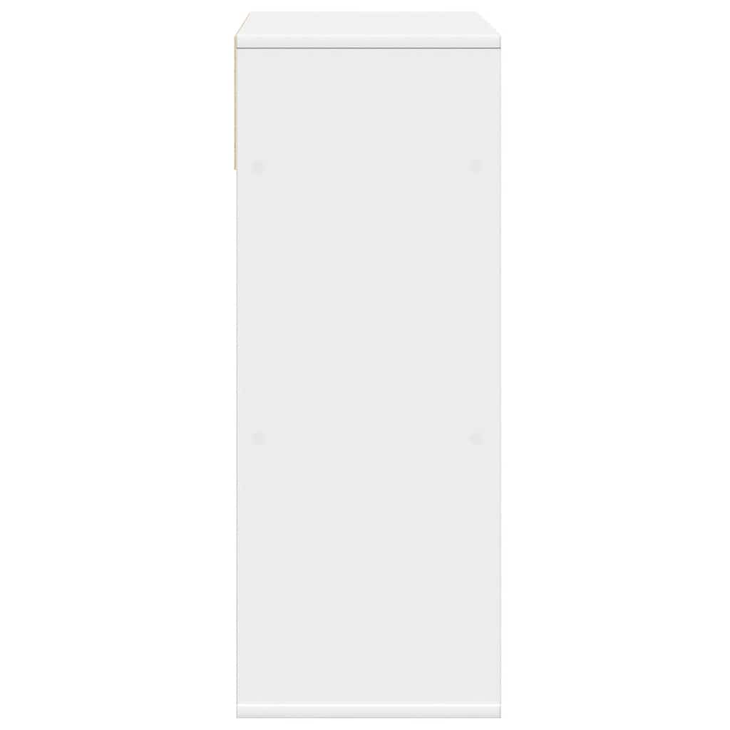 vidaXL Bibliotecă, alb, 66x31x80 cm, lemn prelucrat vidaXL Bibliotecă, alb, 66x31x80 cm, lemn prelucrat