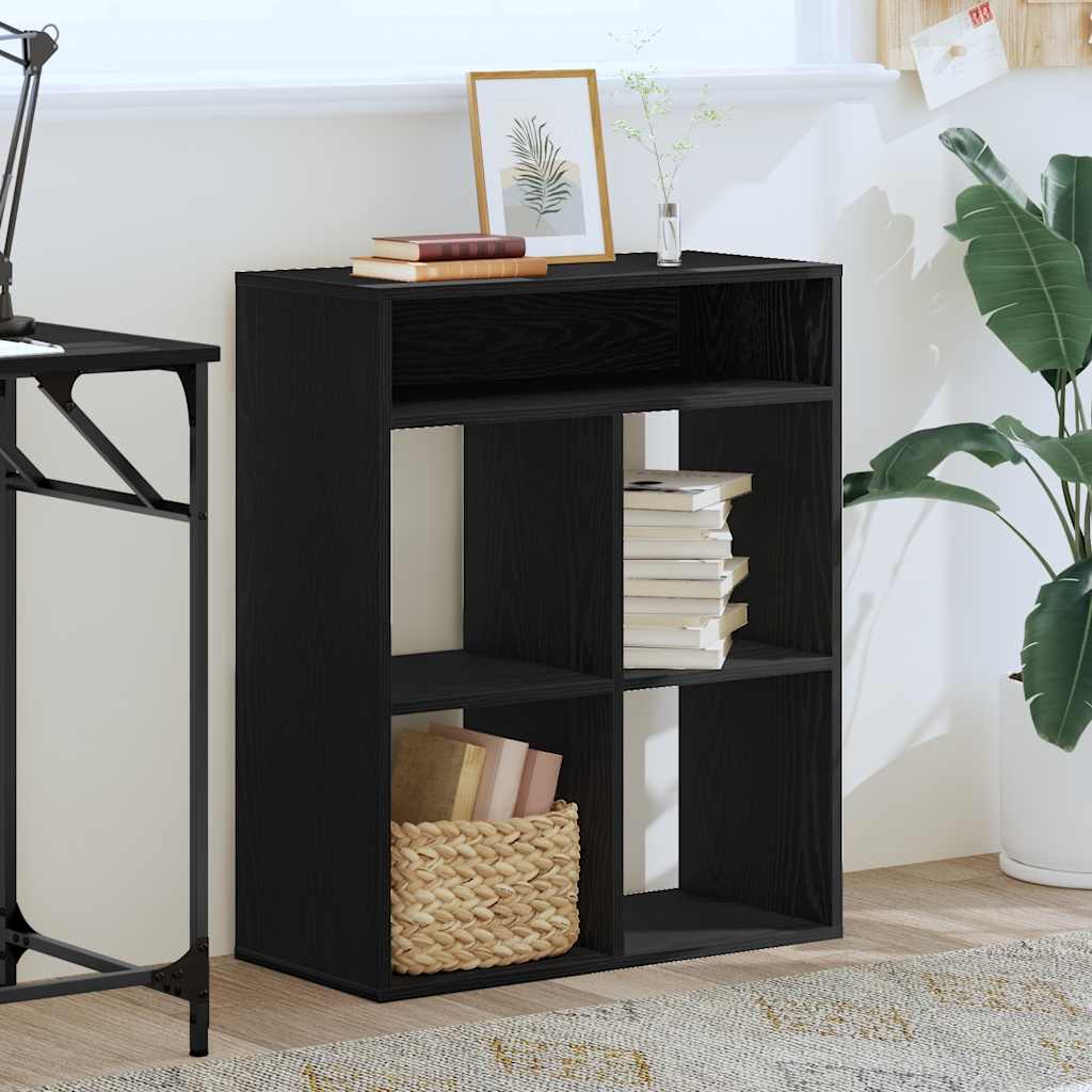 vidaXL Dulap cu cărți negru 66x31x80 cm lemn prelucrat vidaXL Dulap cu cărți negru 66x31x80 cm lemn prelucrat