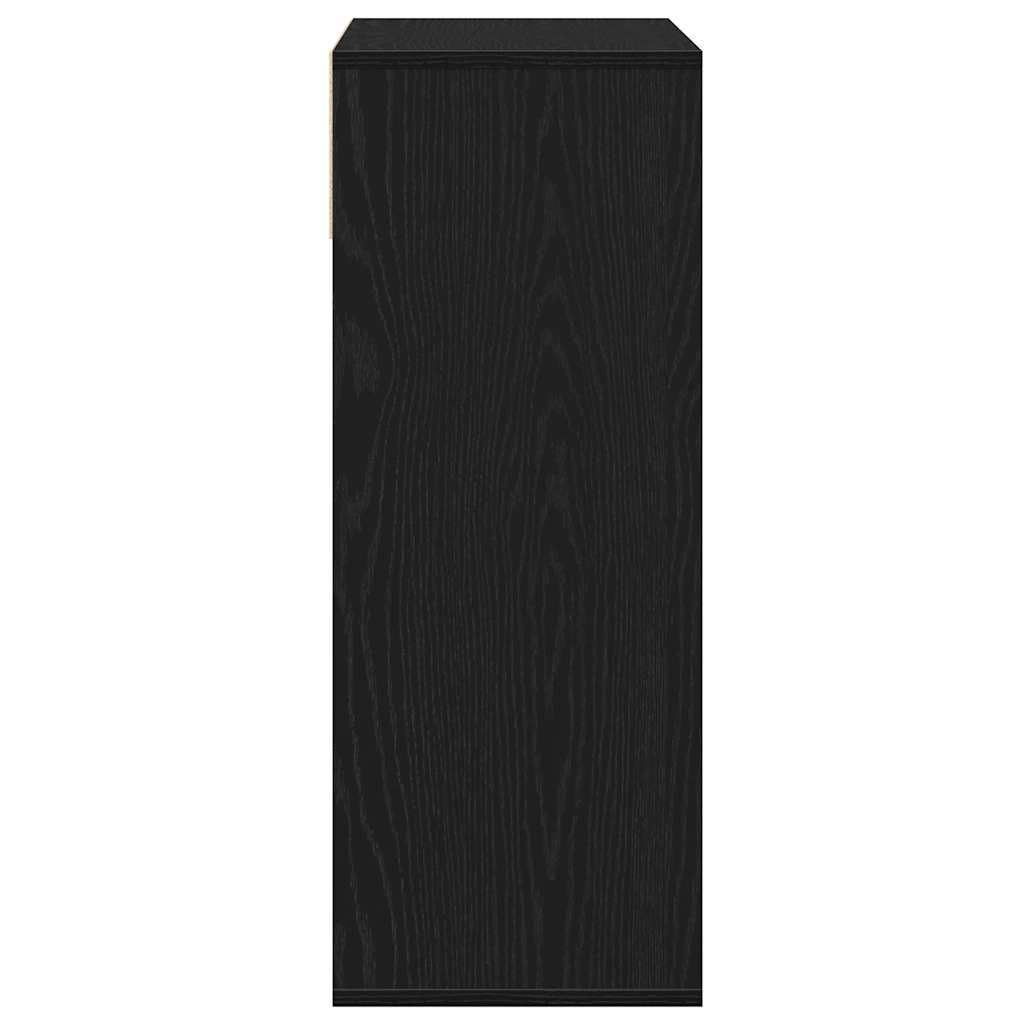 vidaXL Dulap cu cărți negru 66x31x80 cm lemn prelucrat vidaXL Dulap cu cărți negru 66x31x80 cm lemn prelucrat