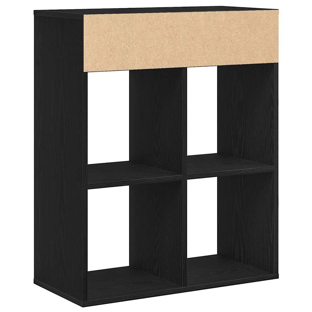 vidaXL Dulap cu cărți negru 66x31x80 cm lemn prelucrat vidaXL Dulap cu cărți negru 66x31x80 cm lemn prelucrat