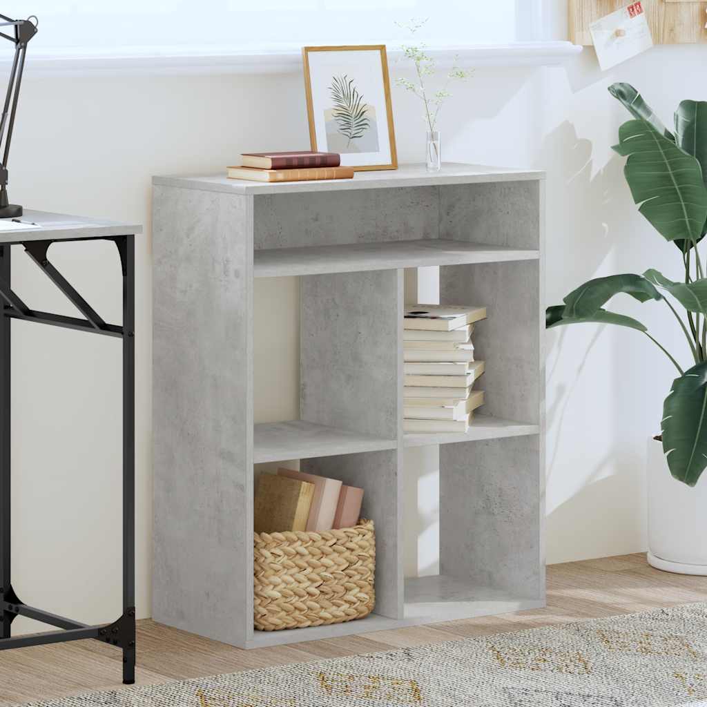 vidaXL Bibliotecă, gri beton, 66x31x80 cm, lemn prelucrat vidaXL Bibliotecă, gri beton, 66x31x80 cm, lemn prelucrat