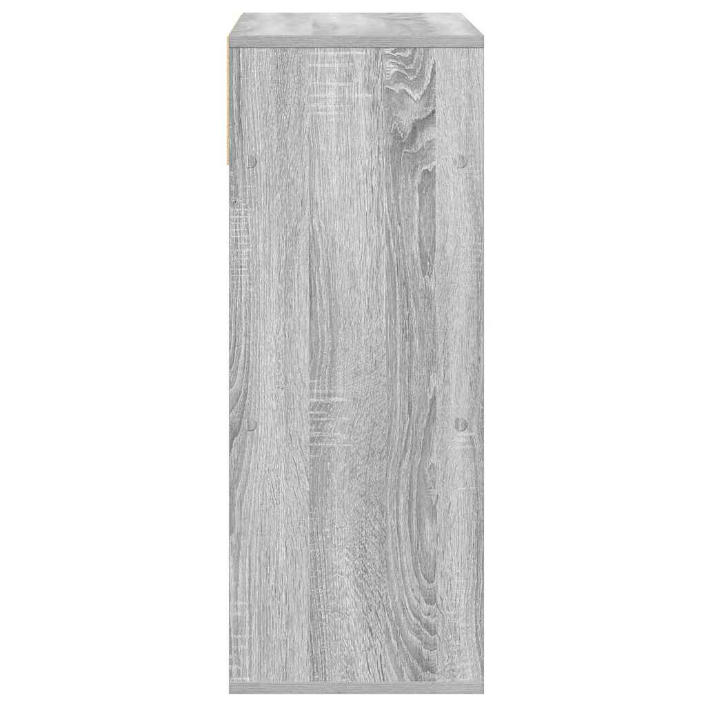 vidaXL Bibliotecă, gri sonoma, 66x31x80 cm, lemn prelucrat vidaXL Bibliotecă, gri sonoma, 66x31x80 cm, lemn prelucrat
