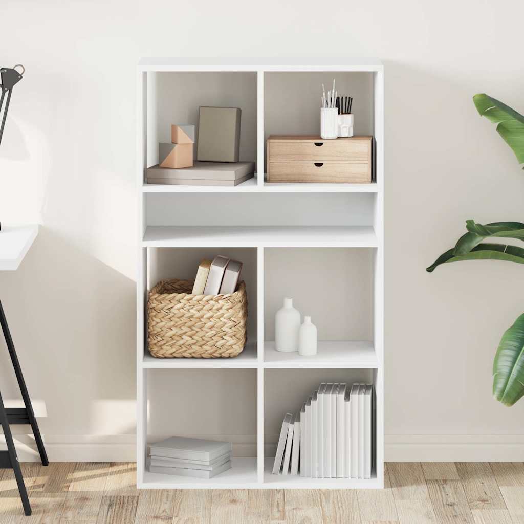 vidaXL Bibliotecă, alb, 66x31x112 cm, lemn prelucrat vidaXL Bibliotecă, alb, 66x31x112 cm, lemn prelucrat