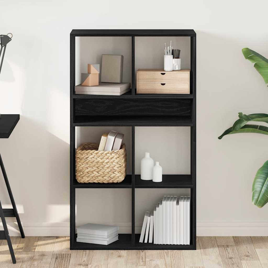 vidaXL Dulap cu cărți negru 66x31x112 cm lemn prelucrat vidaXL Dulap cu cărți negru 66x31x112 cm lemn prelucrat