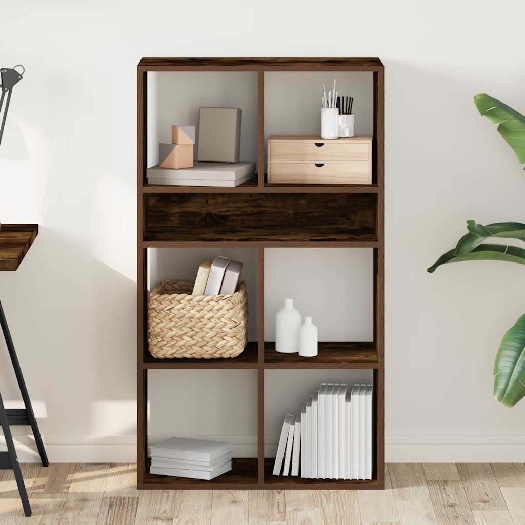 vidaXL Bibliotecă, stejar fumuriu, 66x31x112 cm, lemn prelucrat vidaXL Bibliotecă, stejar fumuriu, 66x31x112 cm, lemn prelucrat