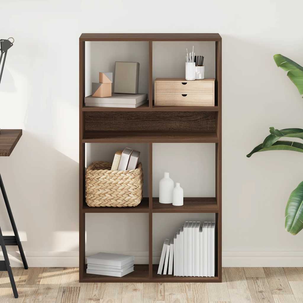 vidaXL Bibliotecă, stejar maro, 66x31x112 cm, lemn prelucrat vidaXL Bibliotecă, stejar maro, 66x31x112 cm, lemn prelucrat