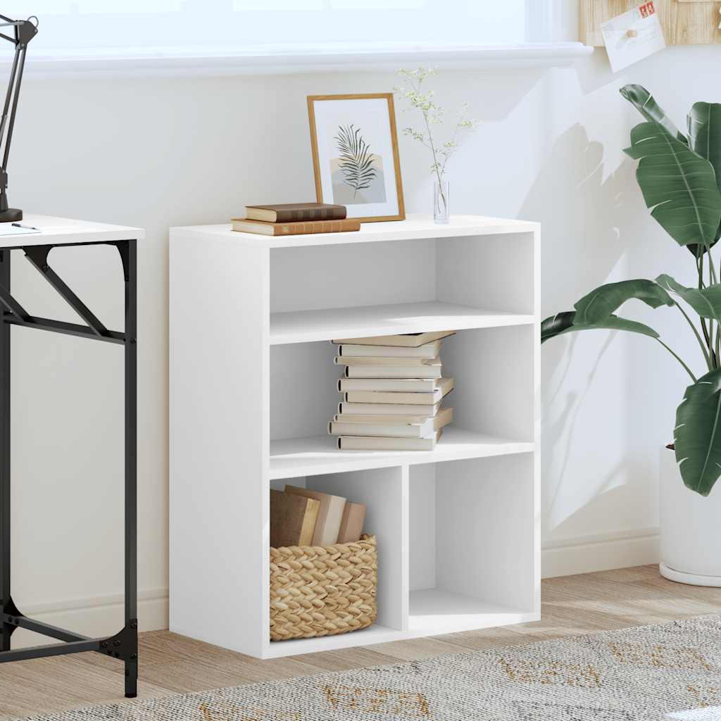 vidaXL Bibliotecă, alb, 60x30x71,5 cm, lemn prelucrat vidaXL Bibliotecă, alb, 60x30x71,5 cm, lemn prelucrat
