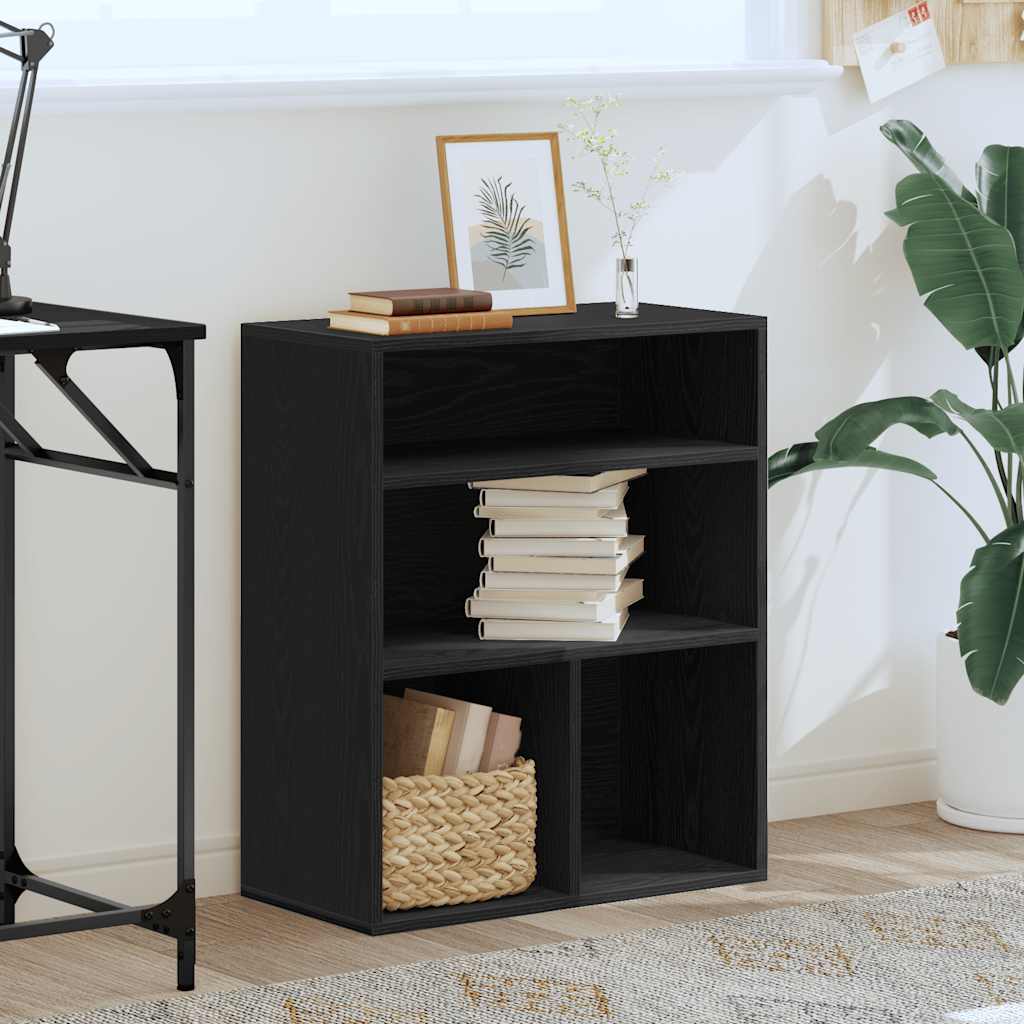 vidaXL Dulap cu cărți negru 60x30x71,5 cm lemn prelucrat vidaXL Dulap cu cărți negru 60x30x71,5 cm lemn prelucrat