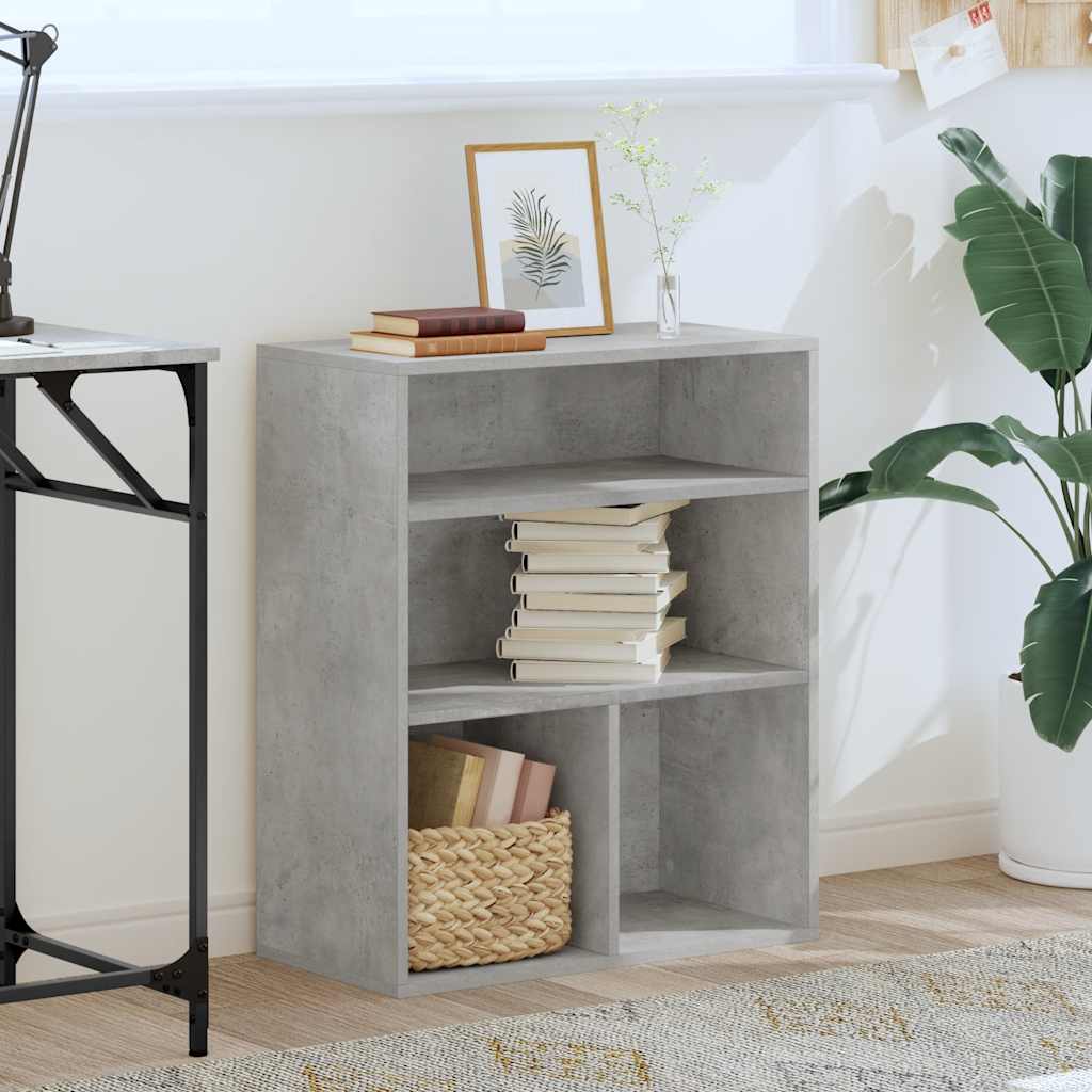 vidaXL Bibliotecă, gri beton, 60x30x71,5 cm, lemn prelucrat vidaXL Bibliotecă, gri beton, 60x30x71,5 cm, lemn prelucrat