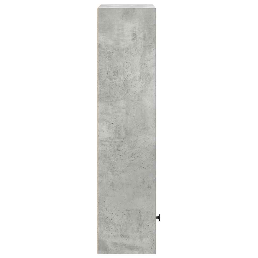 vidaXL Bibliotecă, gri beton, 31x24x102 cm, lemn prelucrat vidaXL Bibliotecă, gri beton, 31x24x102 cm, lemn prelucrat