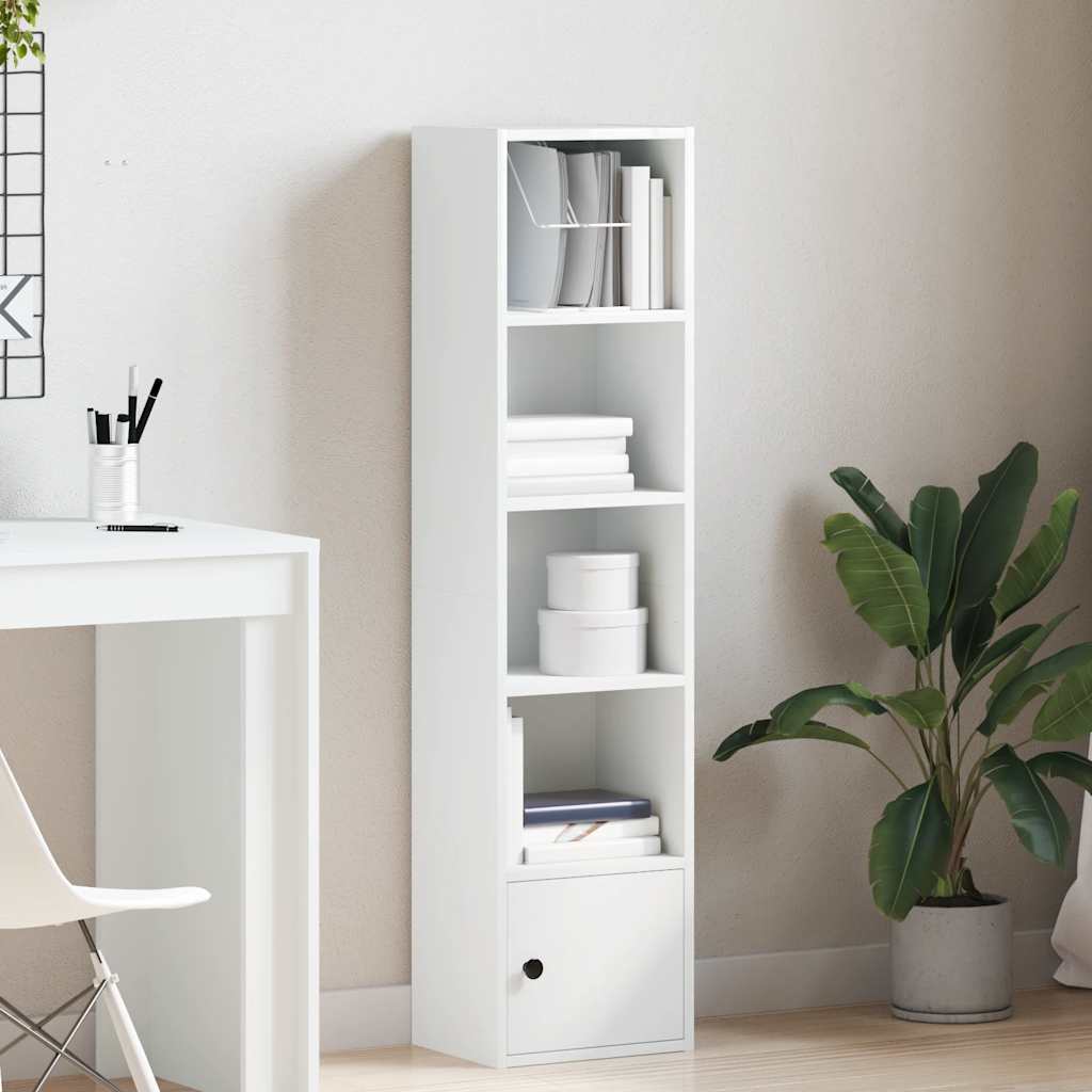 vidaXL Bibliotecă, alb, 31x24x127 cm, lemn prelucrat vidaXL Bibliotecă, alb, 31x24x127 cm, lemn prelucrat