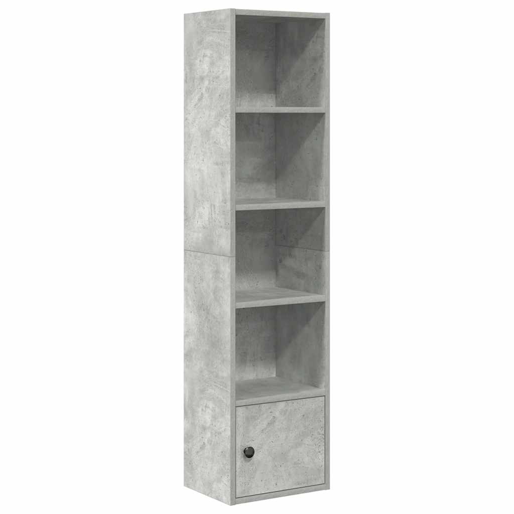 vidaXL Bibliotecă, gri beton, 31x24x127 cm, lemn prelucrat vidaXL Bibliotecă, gri beton, 31x24x127 cm, lemn prelucrat