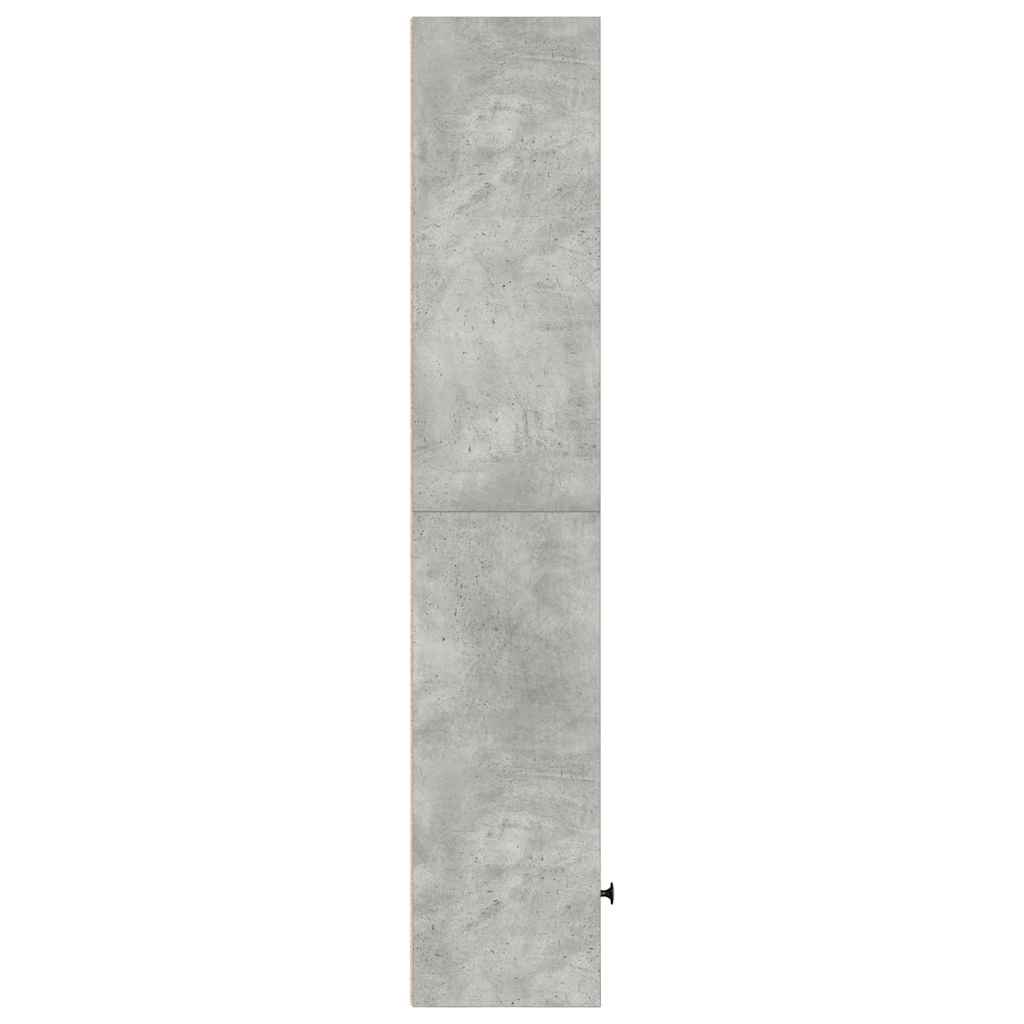 vidaXL Bibliotecă, gri beton, 31x24x127 cm, lemn prelucrat vidaXL Bibliotecă, gri beton, 31x24x127 cm, lemn prelucrat