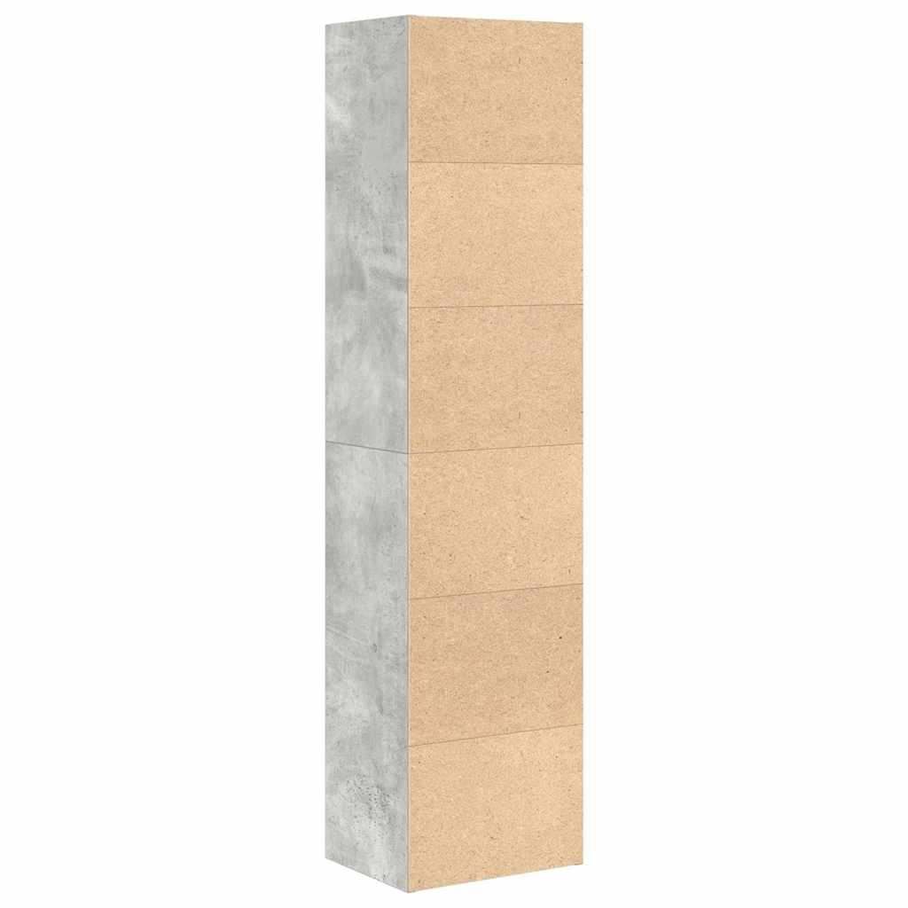 vidaXL Bibliotecă, gri beton, 31x24x127 cm, lemn prelucrat vidaXL Bibliotecă, gri beton, 31x24x127 cm, lemn prelucrat
