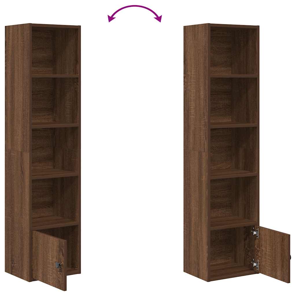 vidaXL Bibliotecă, stejar maro, 31x24x127 cm, lemn prelucrat