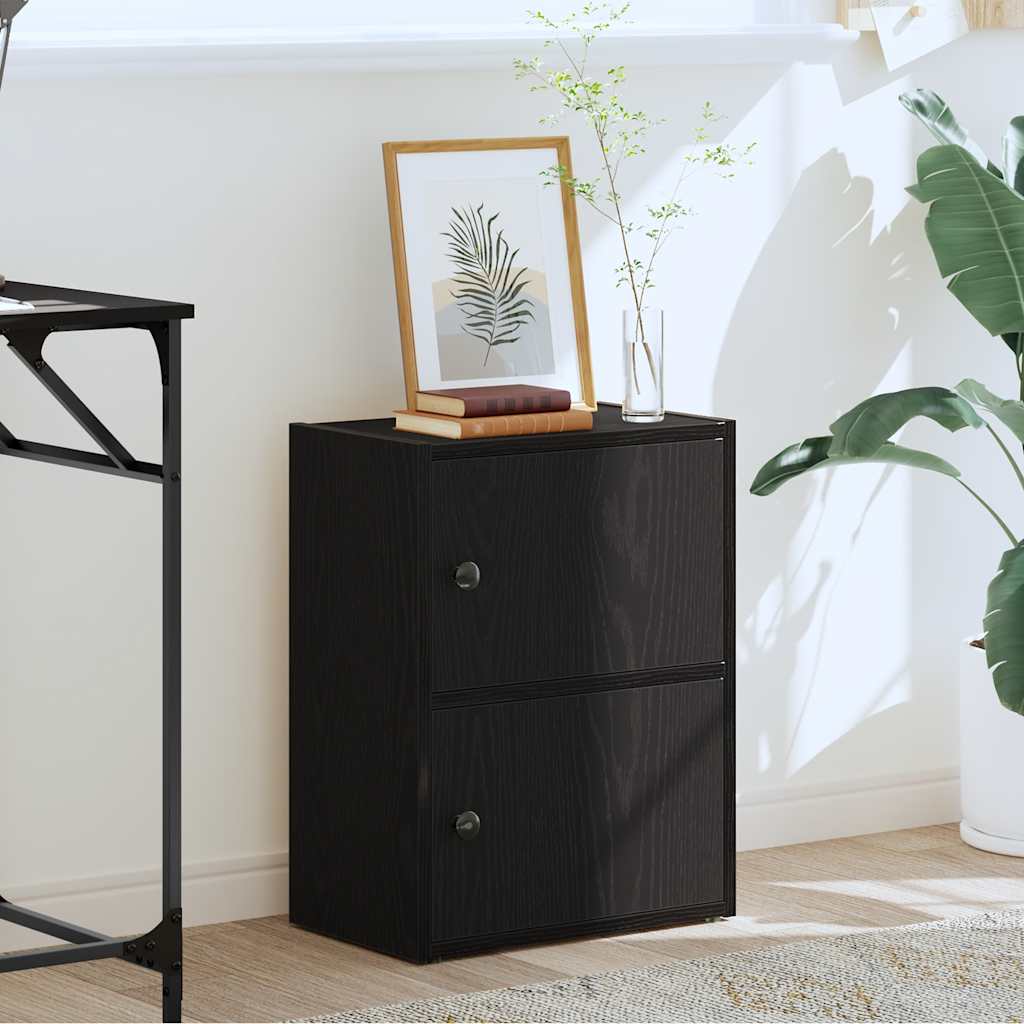 vidaXL Bibliotecă Stejar negru 40x24x52 cm Lemn prelucrat vidaXL Bibliotecă Stejar negru 40x24x52 cm Lemn prelucrat