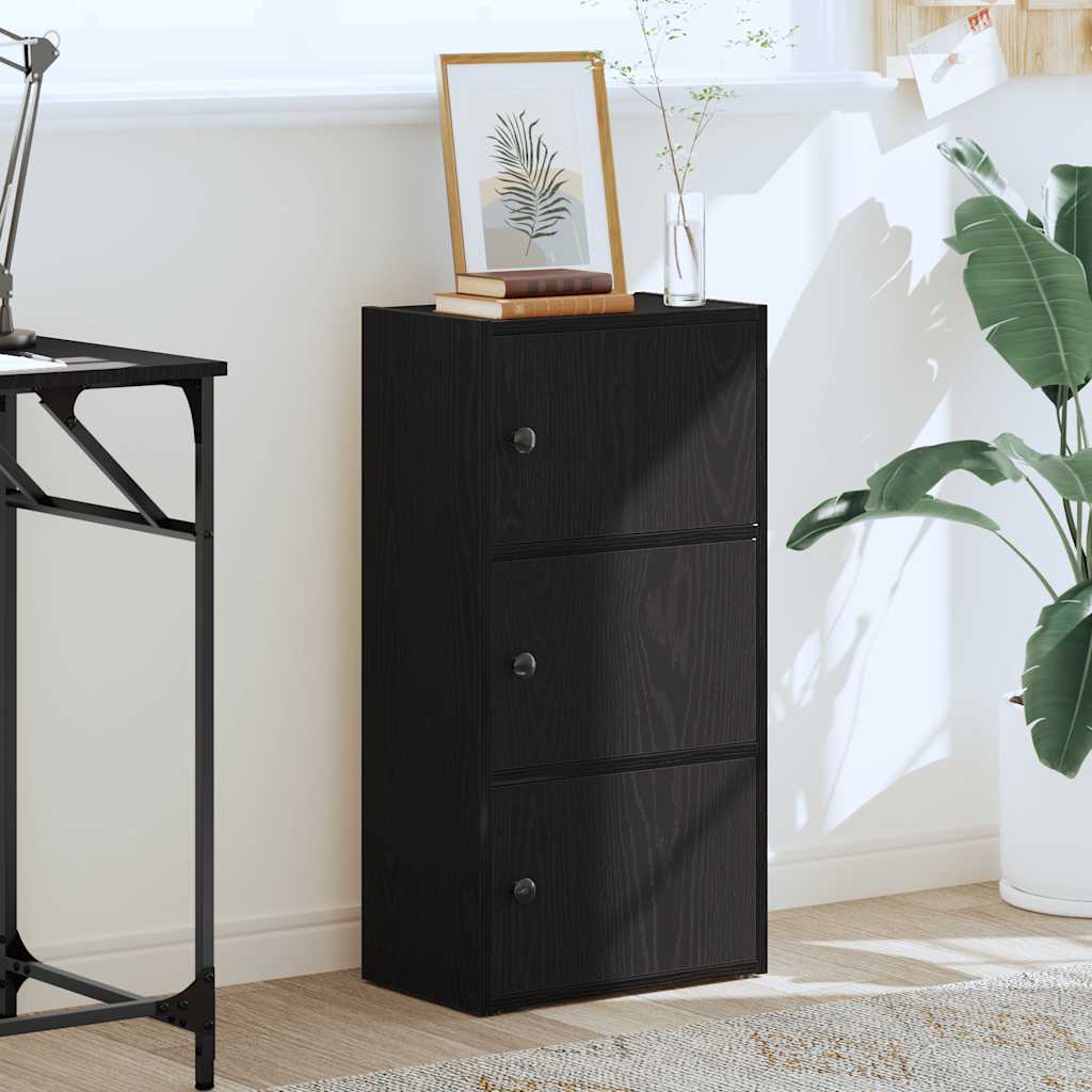 vidaXL Bibliotecă Stejar negru 40x24x77 cm Lemn prelucrat vidaXL Bibliotecă Stejar negru 40x24x77 cm Lemn prelucrat
