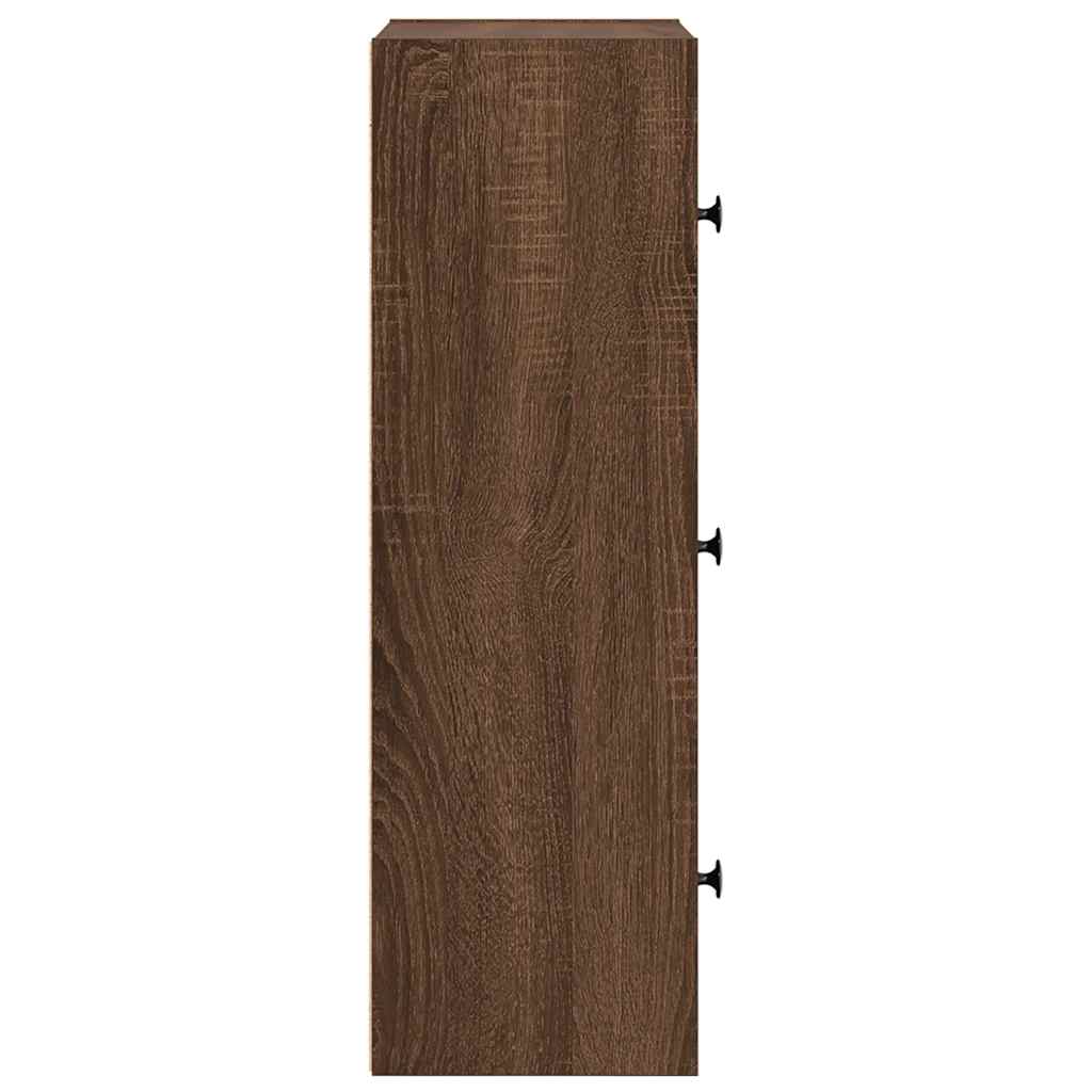 vidaXL Bibliotecă, stejar maro, 40x24x77 cm, lemn prelucrat vidaXL Bibliotecă, stejar maro, 40x24x77 cm, lemn prelucrat