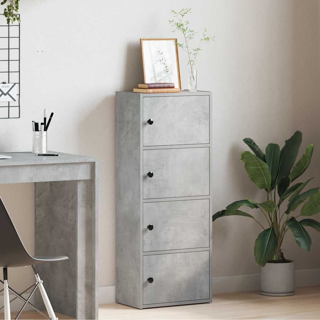 vidaXL Bibliotecă, gri beton, 40x24x102 cm, lemn prelucrat vidaXL Bibliotecă, gri beton, 40x24x102 cm, lemn prelucrat