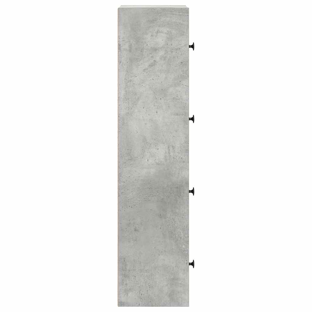 vidaXL Bibliotecă, gri beton, 40x24x102 cm, lemn prelucrat vidaXL Bibliotecă, gri beton, 40x24x102 cm, lemn prelucrat