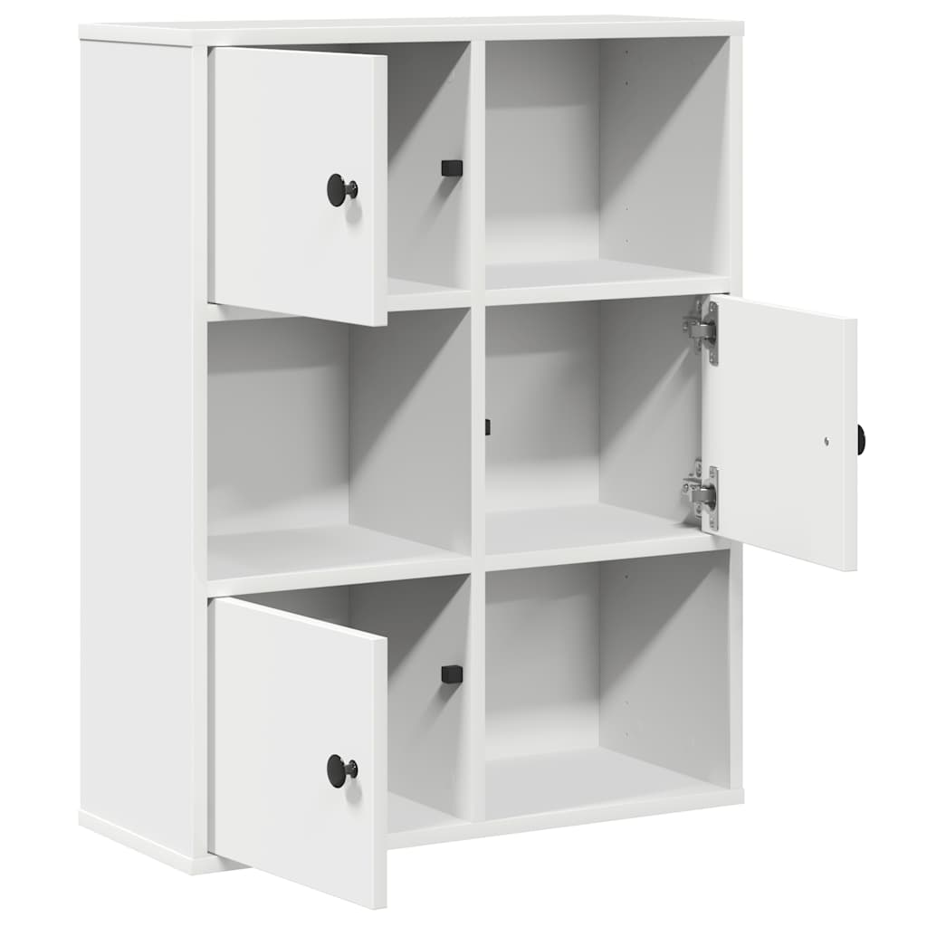 vidaXL Bibliotecă, alb, 60x24x76,5 cm, lemn prelucrat vidaXL Bibliotecă, alb, 60x24x76,5 cm, lemn prelucrat