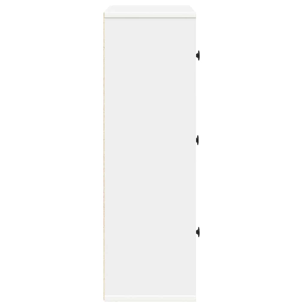 vidaXL Bibliotecă, alb, 60x24x76,5 cm, lemn prelucrat vidaXL Bibliotecă, alb, 60x24x76,5 cm, lemn prelucrat