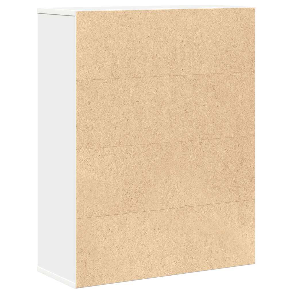vidaXL Bibliotecă, alb, 60x24x76,5 cm, lemn prelucrat vidaXL Bibliotecă, alb, 60x24x76,5 cm, lemn prelucrat