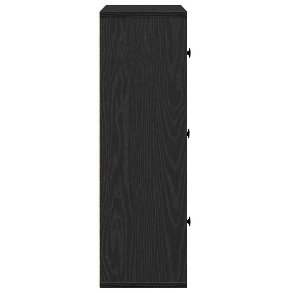 vidaXL Bibliotecă Stejar negru 60x24x76,5 cm Lemn prelucrat vidaXL Bibliotecă Stejar negru 60x24x76,5 cm Lemn prelucrat