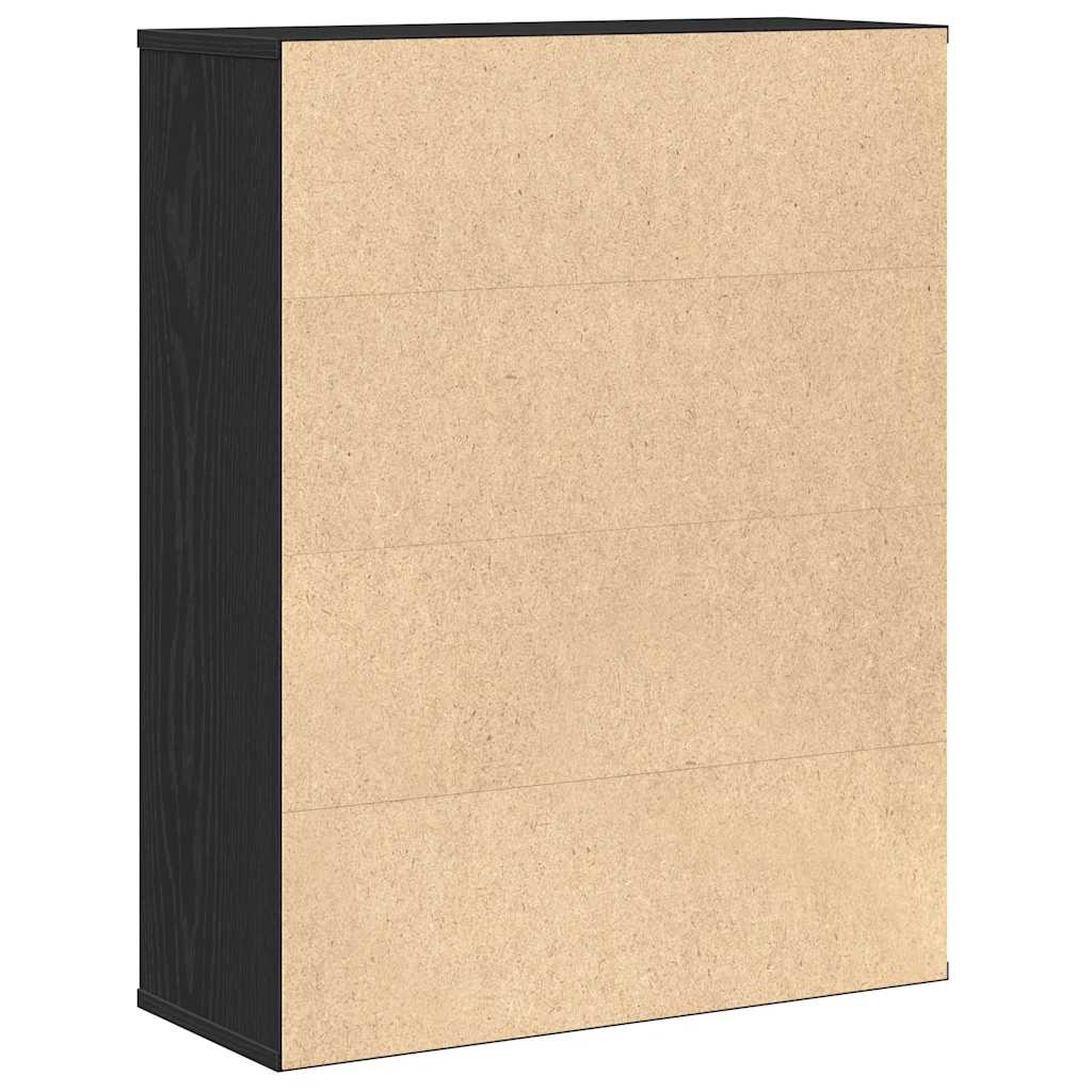 vidaXL Bibliotecă Stejar negru 60x24x76,5 cm Lemn prelucrat vidaXL Bibliotecă Stejar negru 60x24x76,5 cm Lemn prelucrat