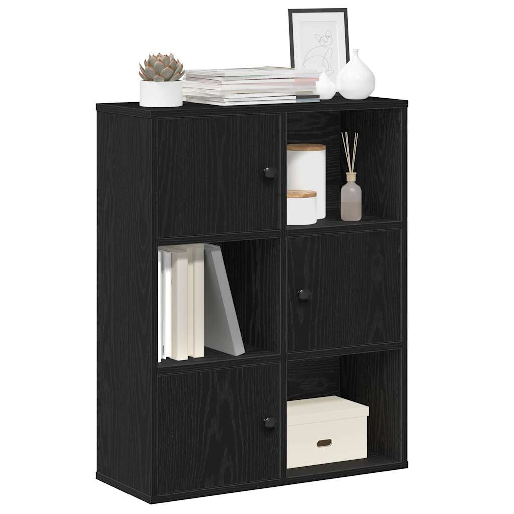 vidaXL Bibliotecă Stejar negru 60x24x76,5 cm Lemn prelucrat vidaXL Bibliotecă Stejar negru 60x24x76,5 cm Lemn prelucrat