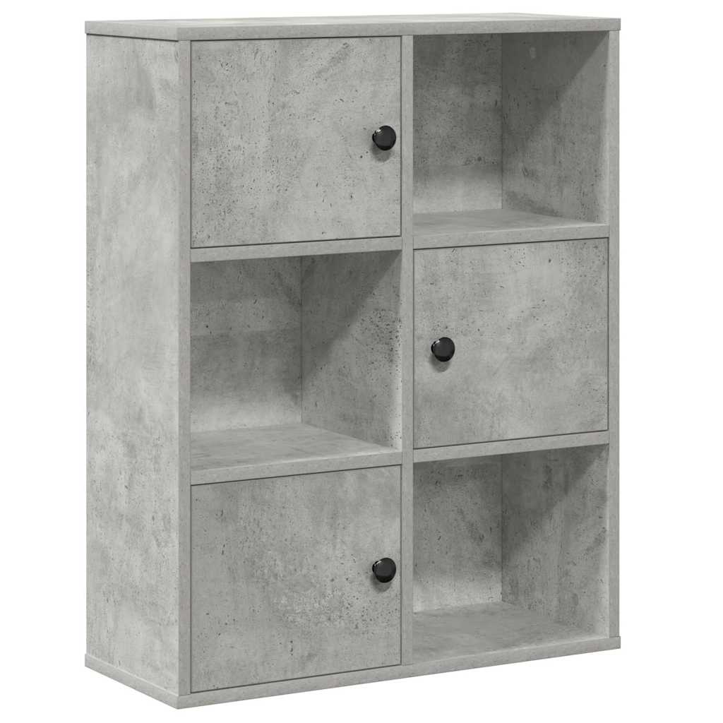 vidaXL Bibliotecă, gri beton, 60x24x76,5 cm, lemn prelucrat vidaXL Bibliotecă, gri beton, 60x24x76,5 cm, lemn prelucrat