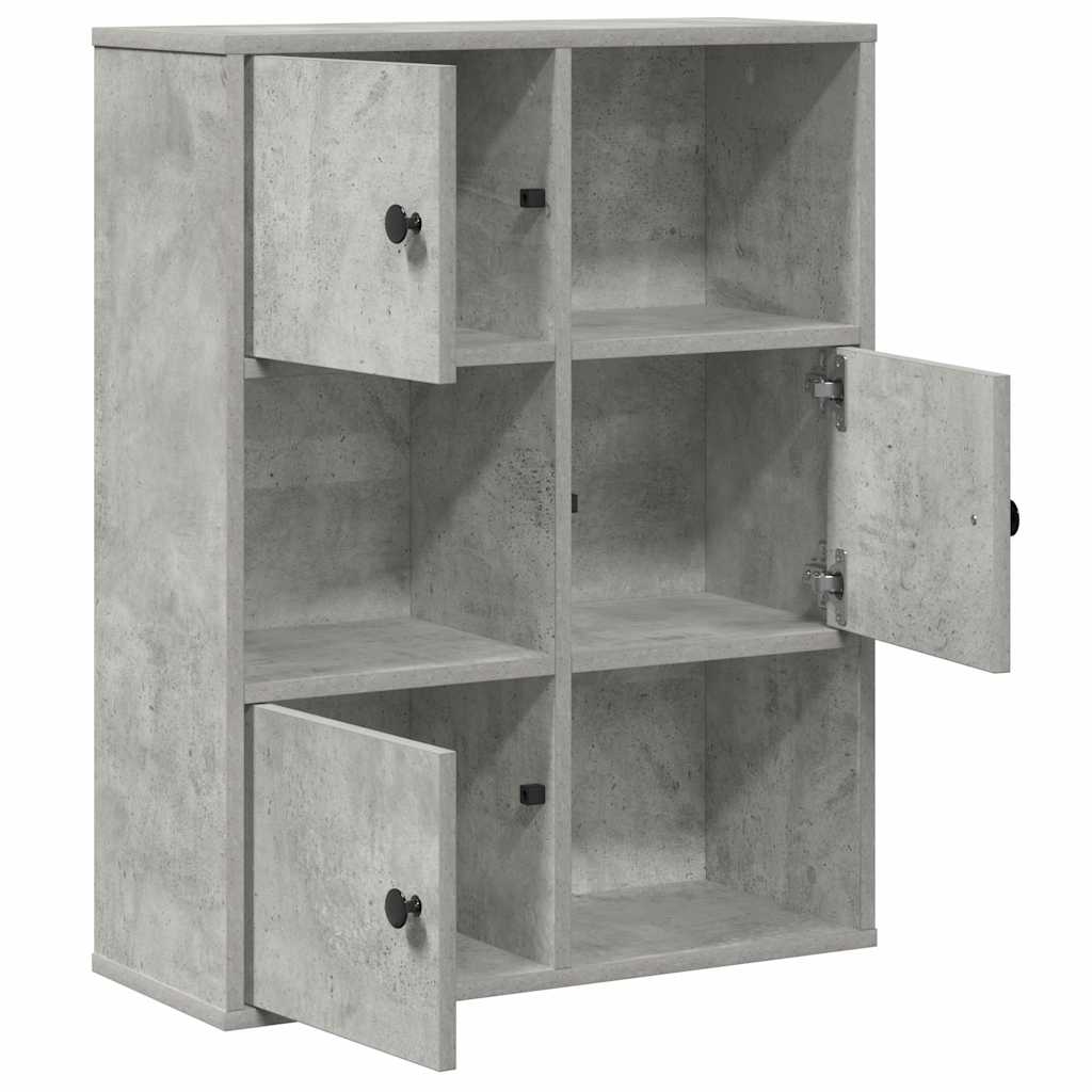 vidaXL Bibliotecă, gri beton, 60x24x76,5 cm, lemn prelucrat vidaXL Bibliotecă, gri beton, 60x24x76,5 cm, lemn prelucrat