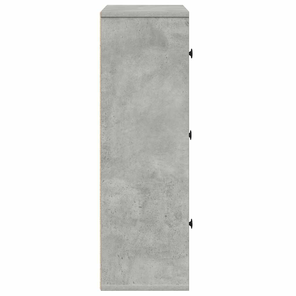 vidaXL Bibliotecă, gri beton, 60x24x76,5 cm, lemn prelucrat vidaXL Bibliotecă, gri beton, 60x24x76,5 cm, lemn prelucrat