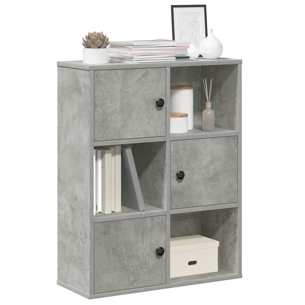vidaXL Bibliotecă, gri beton, 60x24x76,5 cm, lemn prelucrat vidaXL Bibliotecă, gri beton, 60x24x76,5 cm, lemn prelucrat