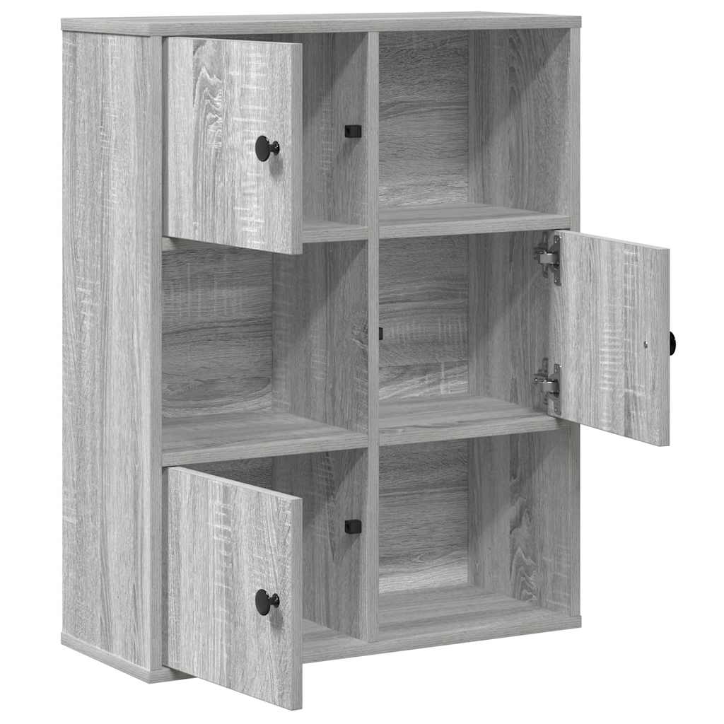 vidaXL Bibliotecă, gri sonoma, 60x24x76,5 cm, lemn prelucrat vidaXL Bibliotecă, gri sonoma, 60x24x76,5 cm, lemn prelucrat
