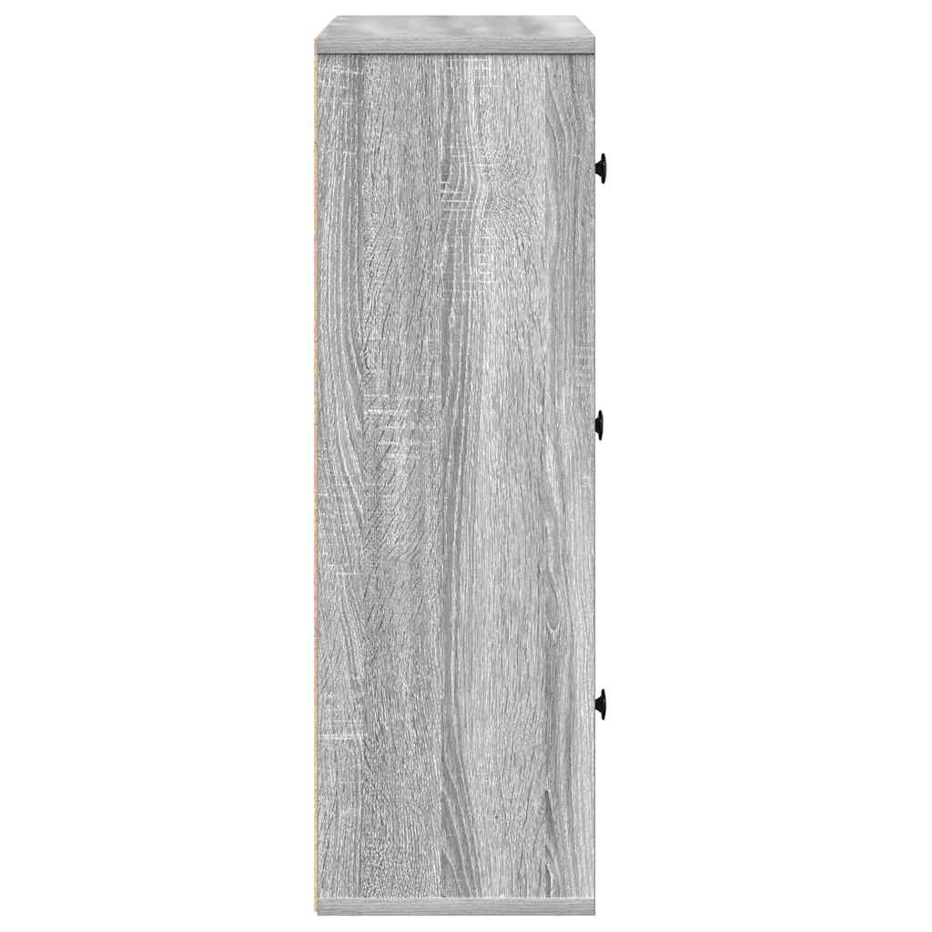 vidaXL Bibliotecă, gri sonoma, 60x24x76,5 cm, lemn prelucrat vidaXL Bibliotecă, gri sonoma, 60x24x76,5 cm, lemn prelucrat
