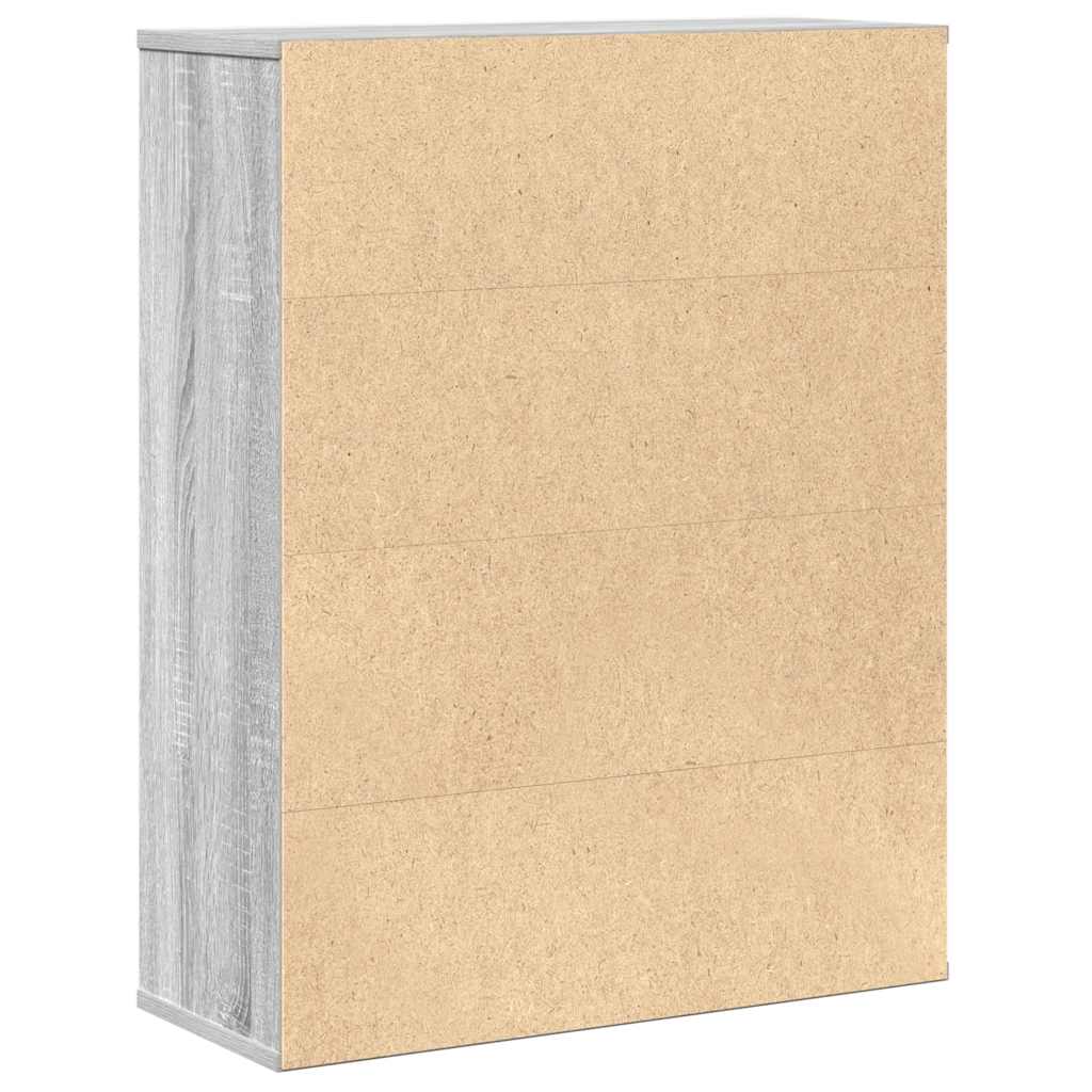vidaXL Bibliotecă, gri sonoma, 60x24x76,5 cm, lemn prelucrat vidaXL Bibliotecă, gri sonoma, 60x24x76,5 cm, lemn prelucrat