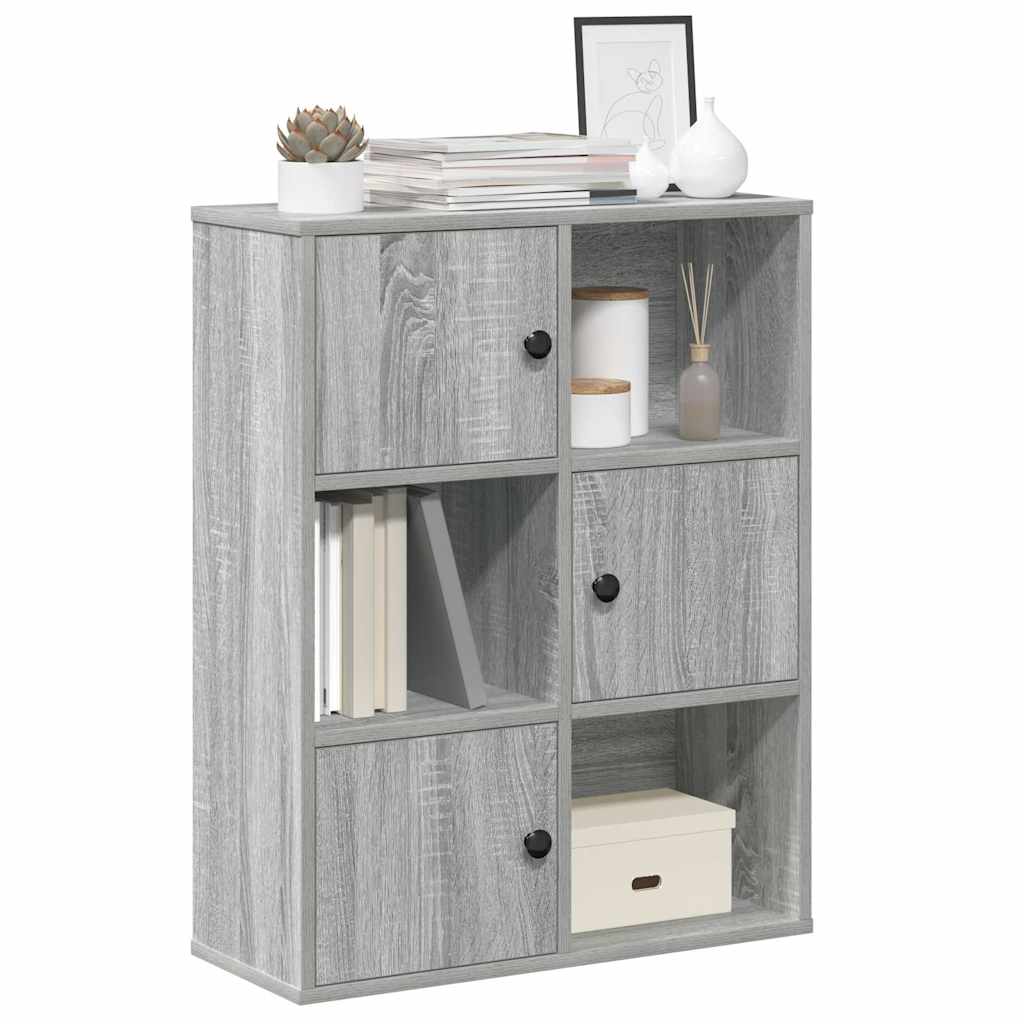 vidaXL Bibliotecă, gri sonoma, 60x24x76,5 cm, lemn prelucrat vidaXL Bibliotecă, gri sonoma, 60x24x76,5 cm, lemn prelucrat