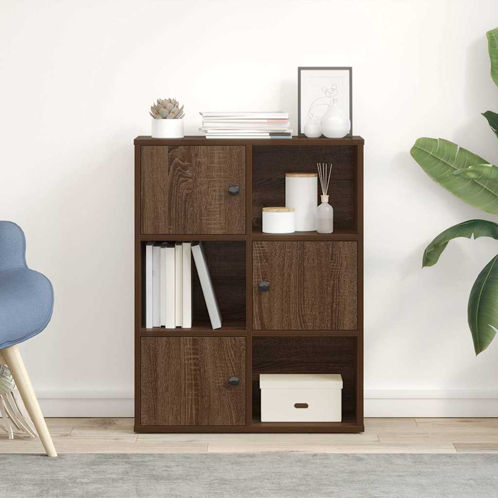 vidaXL Bibliotecă, stejar maro, 60x24x76,5 cm, lemn prelucrat vidaXL Bibliotecă, stejar maro, 60x24x76,5 cm, lemn prelucrat