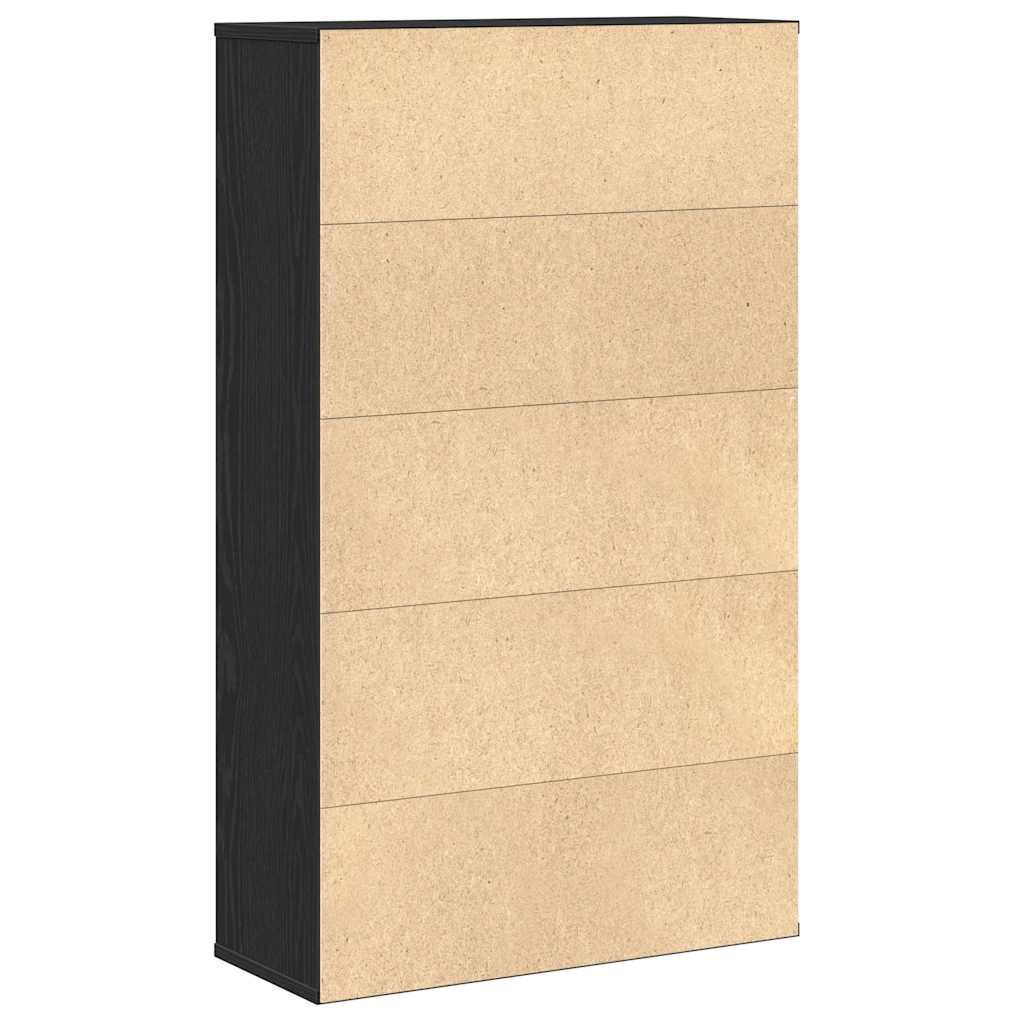 vidaXL Bibliotecă Stejar negru 60x24x101,5 cm Lemn prelucrat vidaXL Bibliotecă Stejar negru 60x24x101,5 cm Lemn prelucrat