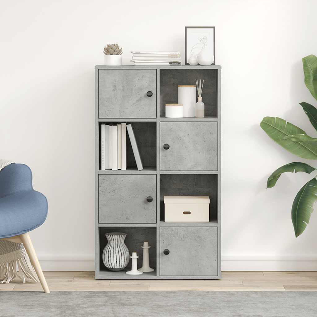 vidaXL Bibliotecă, gri beton,60x24x101,5 cm, lemn prelucrat vidaXL Bibliotecă, gri beton,60x24x101,5 cm, lemn prelucrat