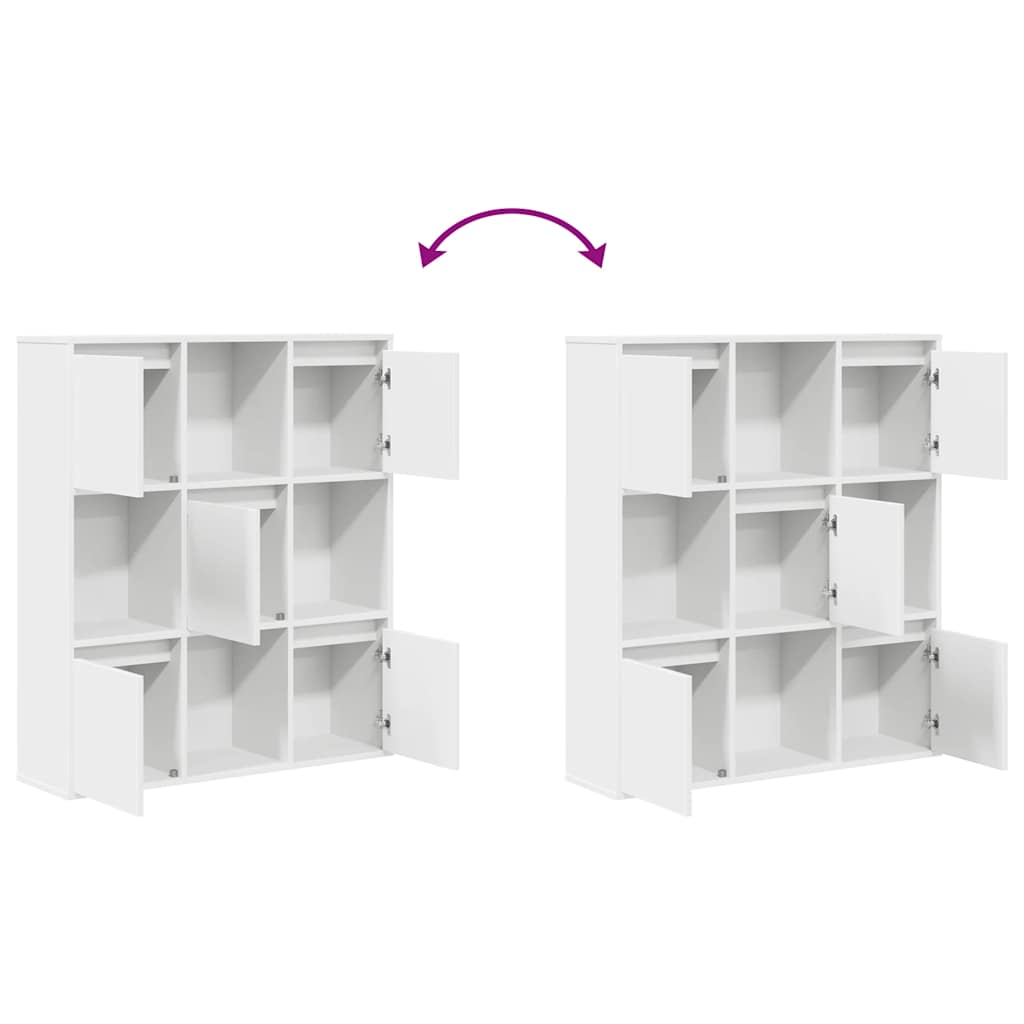 vidaXL Bibliotecă, alb, 89x24x101,5 cm, lemn prelucrat vidaXL Bibliotecă, alb, 89x24x101,5 cm, lemn prelucrat