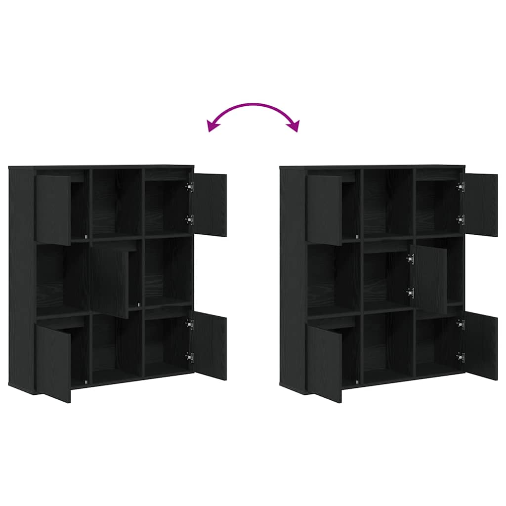 vidaXL Bibliotecă Stejar negru 89x24x101,5 cm Lemn prelucrat vidaXL Bibliotecă Stejar negru 89x24x101,5 cm Lemn prelucrat