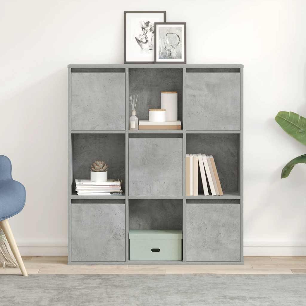 vidaXL Bibliotecă, gri beton, 89x24x101,5 cm, lemn prelucrat vidaXL Bibliotecă, gri beton, 89x24x101,5 cm, lemn prelucrat