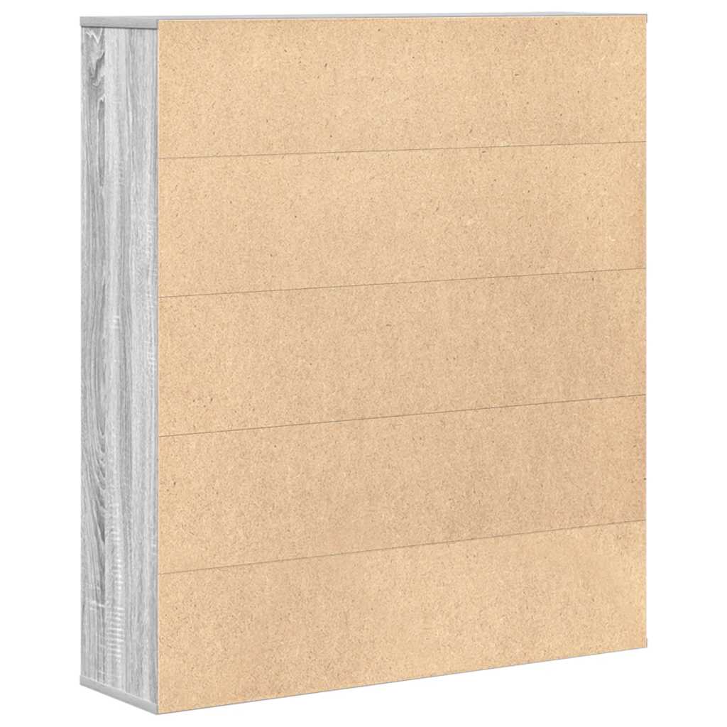 vidaXL Bibliotecă, gri sonoma, 89x24x101,5 cm, lemn prelucrat vidaXL Bibliotecă, gri sonoma, 89x24x101,5 cm, lemn prelucrat