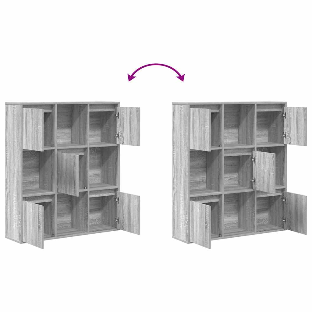 vidaXL Bibliotecă, gri sonoma, 89x24x101,5 cm, lemn prelucrat vidaXL Bibliotecă, gri sonoma, 89x24x101,5 cm, lemn prelucrat