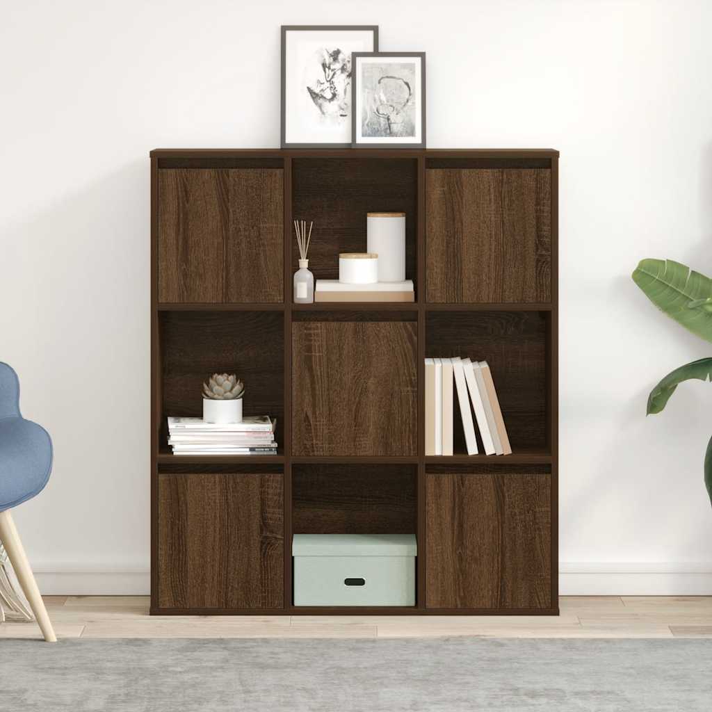 vidaXL Bibliotecă, stejar maro, 89x24x101,5 cm, lemn prelucrat vidaXL Bibliotecă, stejar maro, 89x24x101,5 cm, lemn prelucrat