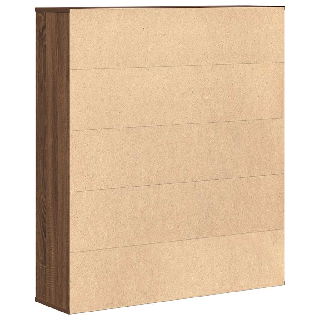 vidaXL Bibliotecă, stejar maro, 89x24x101,5 cm, lemn prelucrat vidaXL Bibliotecă, stejar maro, 89x24x101,5 cm, lemn prelucrat